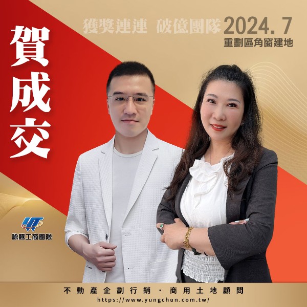 【詠群工商團隊】📣賀成交 重劃區角窗建地